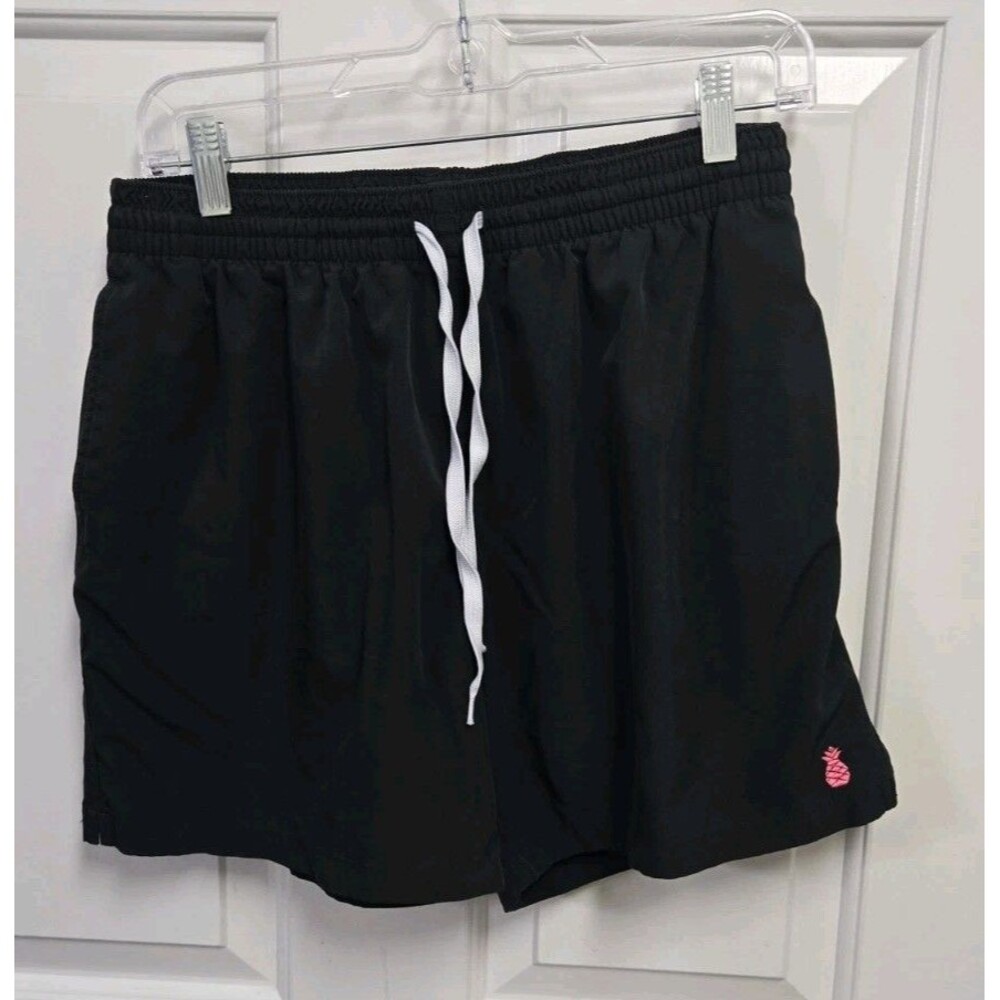 Chubbies Men's 5.5" Swim Trunks Large Black Pink Pineapple Floaters Lined
